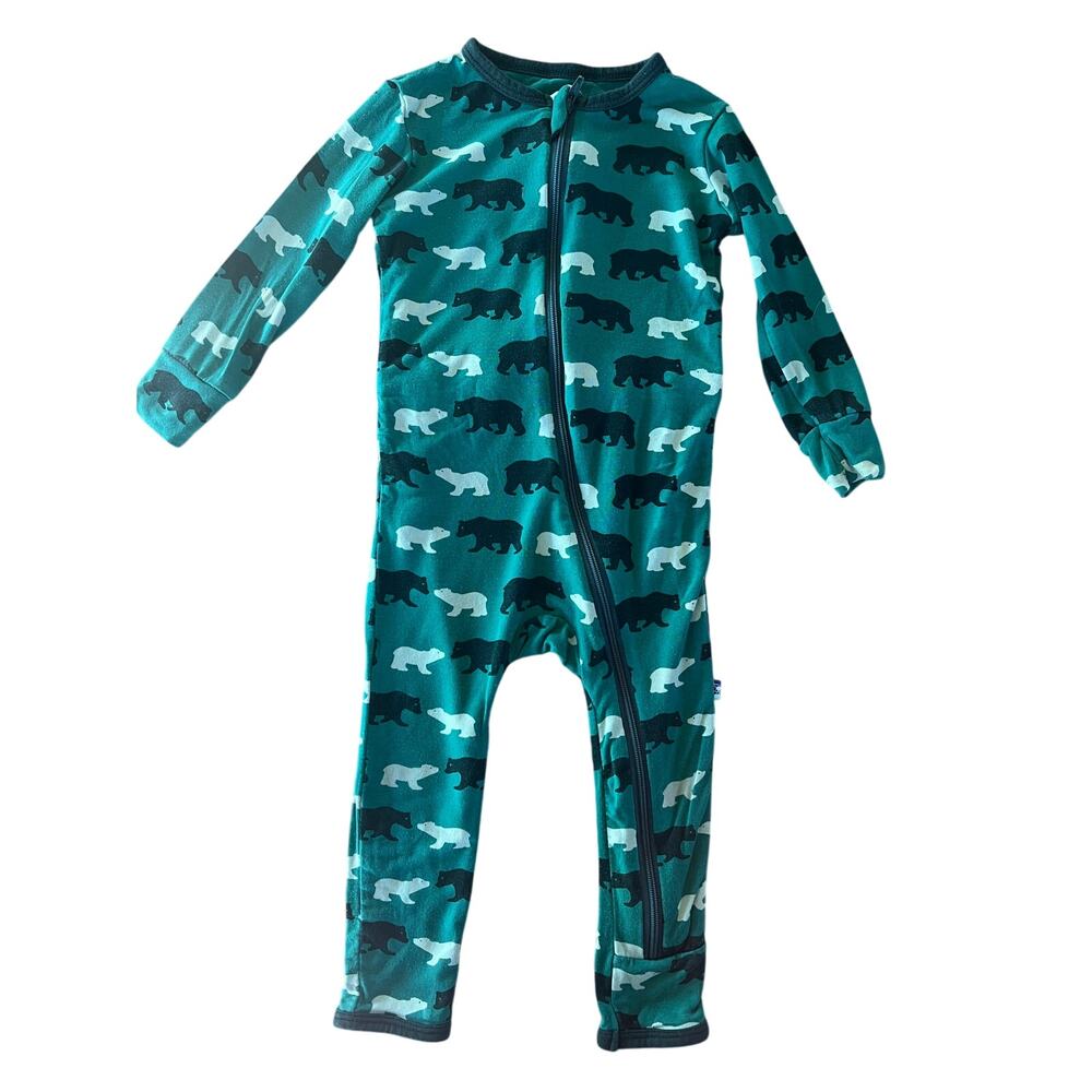 Kickee Pants Bamboo Zipper Sleeper Bear Print 9–12 Months